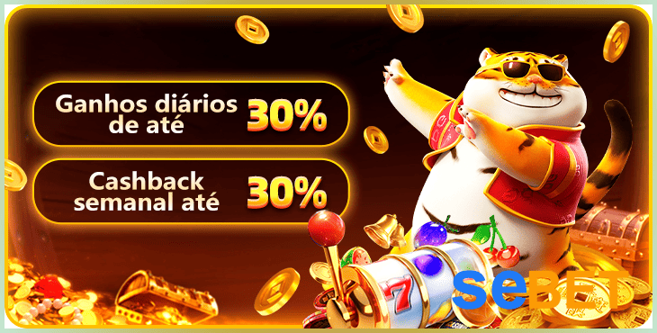 cashback de 30% promoções